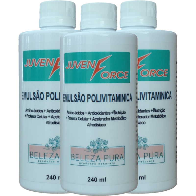 JUVENFORCE Complexo Polivitamínico - 240 ml - 3 POTES