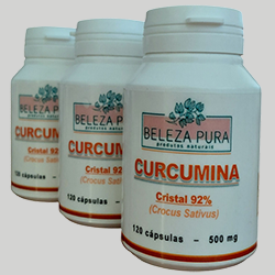 CURCUMINA CRISTAL 92% - 500 mg - 3 POTES