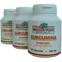 CURCUMINA CRISTAL 92% - 500 mg - 3 POTES