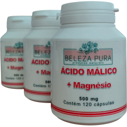 ÁCIDO MÁLICO + MAGNÉSIO - 500 mg - 3 POTES